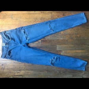 ASOS mid rise distressed jean